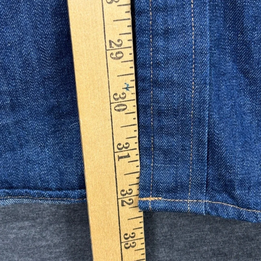 Banana Republic Western Shirt Mens XXL Denim Pearl Snap Long Sleeve cowboy rodeo